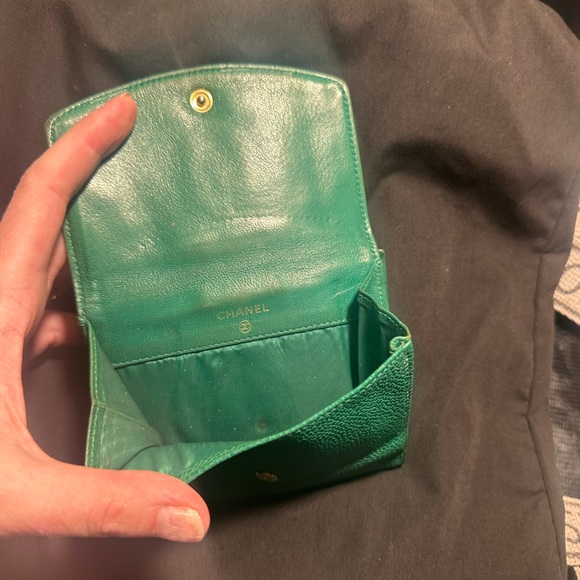 Chanel Caviar Timeless Wallet - rare green color - Picture 4 of 6